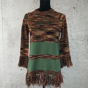 C.H.K DESIGNS Fringe Sweater Medium